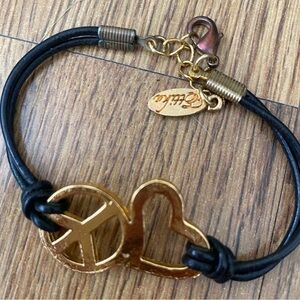 Chico's Black and Gold Charm Bracelet